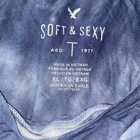 American Eagle Soft & Sexy XL Tye dye Tshirt blue - Picture 3 of 3